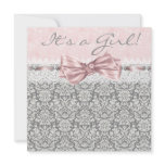 Pink Grey Damask Pink Grey Baby Girl Shower