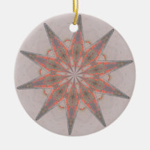 Pink & grey nautical star, ornament