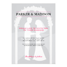 Pink & Grey Vows Custom Invites
