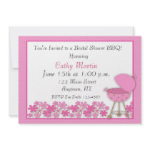 Pink Grill BBQ Shower Invitation
