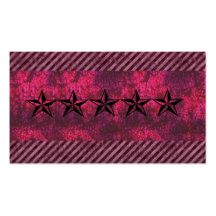 Pink grunge rockstar business card
