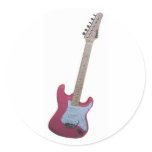 Pink Guitar Sticker