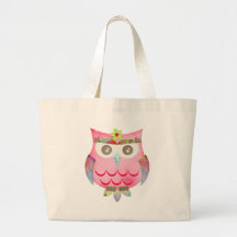 Pink Gypsy Owl Tote Bag