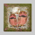 Pink Gypsy Owls Olive Magnet magnets