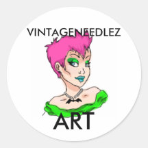 Pink Haired Girl Sticker