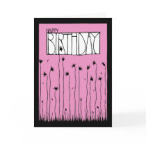 Pink Happy Birthday Card