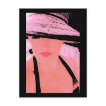Pink Hat Lady, Postcard