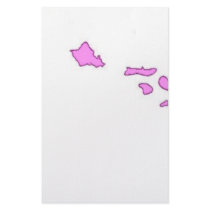 pink hawaiian island stationery