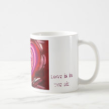 Pink Heart Abstract Love Is In The Air Mug