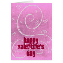 Pink Heart Abstract Valentine's Card