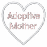 Pink Heart Adoptive Mother Embroidered Shirt