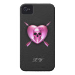 Pink Heart and Skull iPhone 4/4s Case iPhone 4 Cover