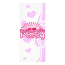 pink heart bachelorette party cute bridal personalized invites