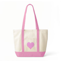 Pink Heart Tote Bags