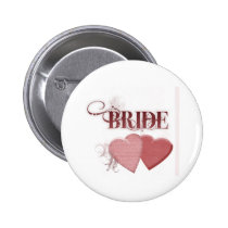 Pink heart bride buttons