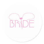 Pink Heart Bride Sticker