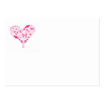 pink heart cartes de visite personnelles