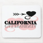Pink Heart California Mouse Pads