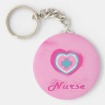 Pink Heart & Cross- Nurse Keychains