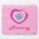 Pink Heart & Cross- Nursing Mousepad