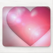 Pink Heart Design Mouse Pad