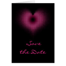 Pink Heart Design -  Save the Date Greeting Cards