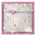 Pink heart Invitation