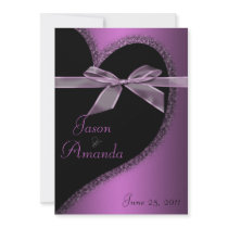 Pink Heart Invite With Bow