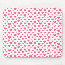 Pink heart pattern mousepad