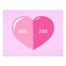 Pink Heart Pill Capsule Custom Announcements
