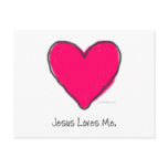 Pink Heart Post Card