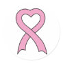 Pink Heart Ribbon Sticker