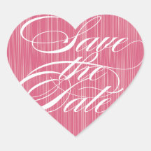 Pink Heart  |  Save the Date Envelope Seal Heart Stickers