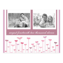 Pink Heart "Save the Date" Postcards