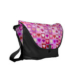 Pink Heart Squares bag Courier Bag