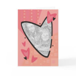 Pink Heart Valentine Card