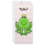 Pink Hearts and Frog Childrens Valentines Cards Rack Cards