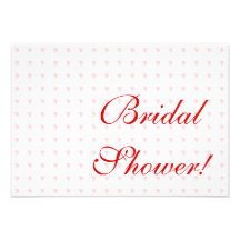 Pink Hearts bridal shower Custom Announcement
