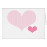 Pink Hearts Card Greeting Card