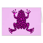 pink hearts frog cards