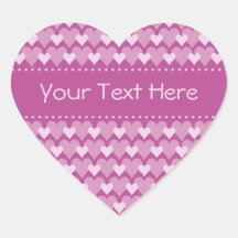 Pink Hearts stickers, customize
