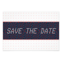 Pink Hearts telegram Save the Date Personalized Invitations