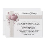 Pink Hearts Wedding Invitation