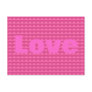 Pink Hearts With Love Post Cards