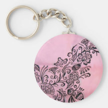 Pink Henna II basic keychain
