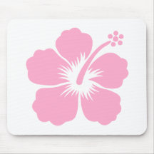 pink hibiscus aloha flower S Mouse Pads