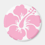 pink hibiscus aloha flower V Refrigerator Magnet