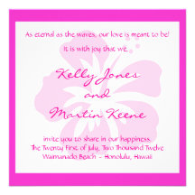 Pink Hibiscus Invite