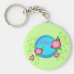 Pink hibiscus - Keychain