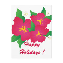 Pink hibiscus post card